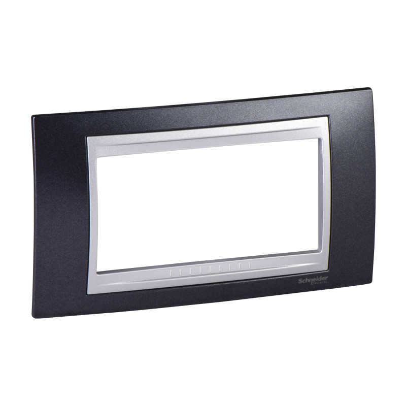 Рамка 4-модульная Schneider Electric Unica Top металлик/алюминий MGU66.104.097