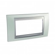 Рамка 4-модульна Schneider Electric Unica Top смарагдовий/алюміній MGU66.104.094