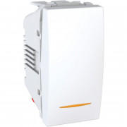 Вимикач Schneider Electric Unica 1-клавішний схема 1 з індикацією білий MGU3.101.18S