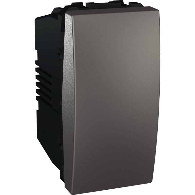 Выключатель проходной Schneider Electric Unica 1-клавишный 16А схема 6 графит MGU3.163.12