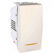 Выключатель проходной Schneider Electric Unica 1-клавишный 16А схема 6 с индикацией слоновая кость MGU3.163.25S