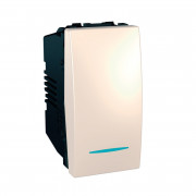 Выключатель проходной Schneider Electric Unica 1-клавишный 16А схема 6 с подсветкой слоновая кость MGU3.163.25N