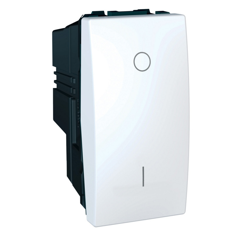 Выключатель Schneider Electric Unica 1-клавишный 16А 2 полюса схема 2 белый MGU3.162.18