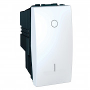 Выключатель Schneider Electric Unica 1-клавишный 16А 2 полюса схема 2 белый MGU3.162.18