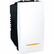 Выключатель Schneider Electric Unica 1-клавишный 16А схема 1 с индикацией белый MGU3.161.18S