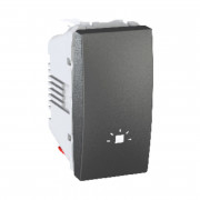Выключатель Schneider Electric Unica кнопочный 10А с символом Свет графит MGU3.106.12L