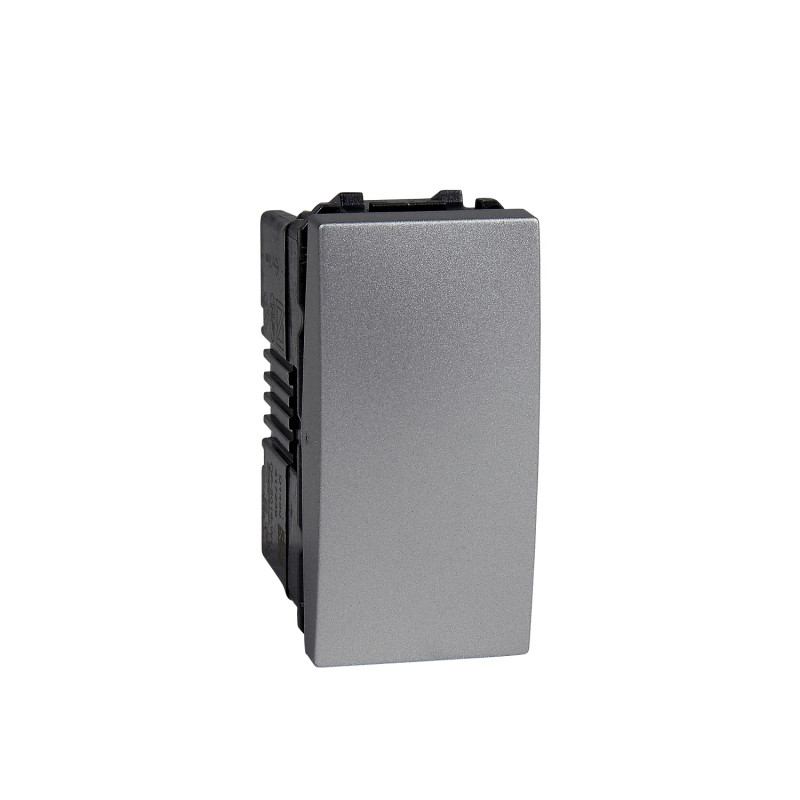 Выключатель проходной Schneider Electric Unica 1-клавишный 16А схема 6 алюминий MGU3.163.30