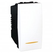 Выключатель проходной Schneider Electric Unica 1-клавишный 16А схема 6 с индикацией белый MGU3.163.18S