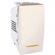 Выключатель проходной Schneider Electric Unica 1-клавишный 16А схема 6 с индикацией слоновая кость MGU3.163.25S