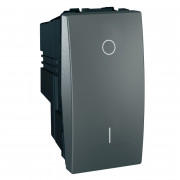 Вимикач Schneider Electric Unica 1-клавішний 16А 2 полюси схема 2 графіт MGU3.162.12