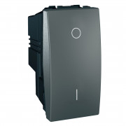 Выключатель Schneider Electric Unica 1-клавишный 16А 2 полюса схема 2 графит MGU3.162.12