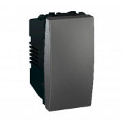 Вимикач Schneider Electric Unica 1-клавішний 16А схема 1 графіт MGU3.161.12