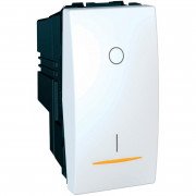 Выключатель Schneider Electric Unica 16А 2 полюса схема 2 с индикацией белый MGU3.162.18S