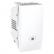 Выключатель Schneider Electric Unica кнопочный 10А с символом Свет белый MGU3.106.18L