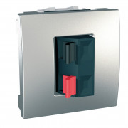 Аудио розетка Schneider Electric Unica 2 модуля алюминий MGU3.486.30