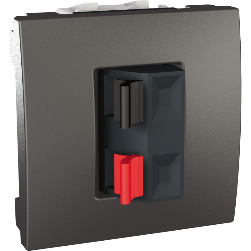 Аудио розетка Schneider Electric Unica 2 модуля графит MGU3.486.12