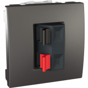 Аудио розетка Schneider Electric Unica 2 модуля графит MGU3.486.12