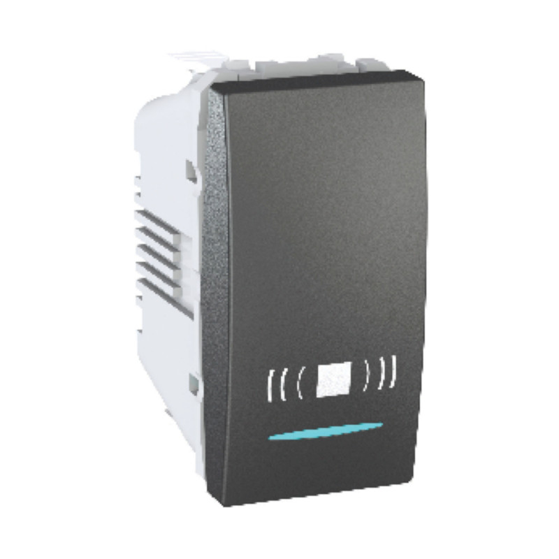 Кнопка звонка Schneider Electric Unica 10А с подсветкой и символом Звонок графит MGU3.106.12CN