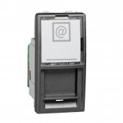 Компьютерная розетка Schneider Electric Unica RJ45 категория 5e UTP графит MGU3.410.12