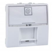 Компьютерная розетка Schneider Electric Unica RJ45 категория 5e UTP 2-модуля белый MGU3.411.18