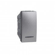 Выключатель перекрестный Schneider Electric Unica 10А схема 7 с подсветкой алюминий MGU3.105.30N