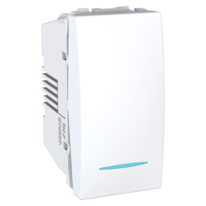 Вимикач перехресний Schneider Electric Unica 10А схема 7 з підсвічуванням білий MGU3.105.18N