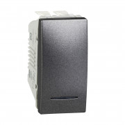 Выключатель перекрестный Schneider Electric Unica 10А схема 7 с подсветкой графит MGU3.105.12N