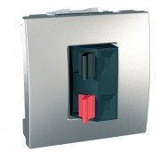 Аудио розетка Schneider Electric Unica 2 модуля алюминий MGU3.486.30