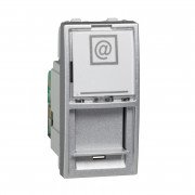 Компьютерная розетка Schneider Electric Unica RJ45 категория 5e UTP алюминий MGU3.410.30