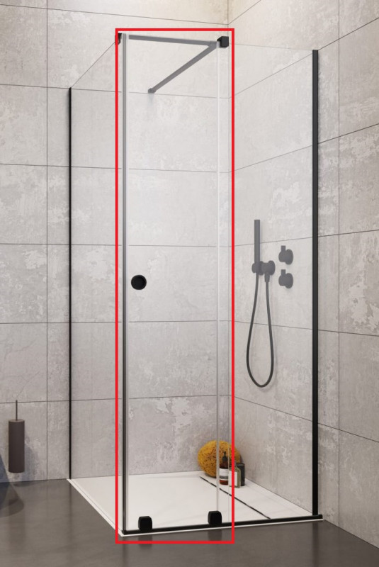 Створення душових дверей Radaway Furo Black KDJ RH 49.2х200 см розсувна права чорний/прозоре скло 10104492-54-01RU