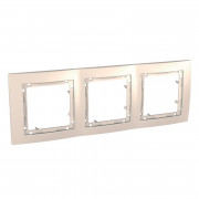 Рамка 3-постовая Schneider Electric Unica Colors слоновая кость MGU4.006.25