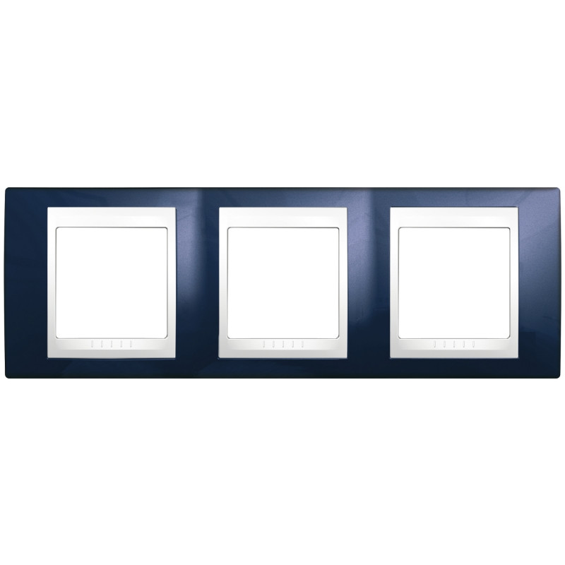 Рамка 3-постовая Schneider Electric Unica Plus индиго/белый MGU6.006.842