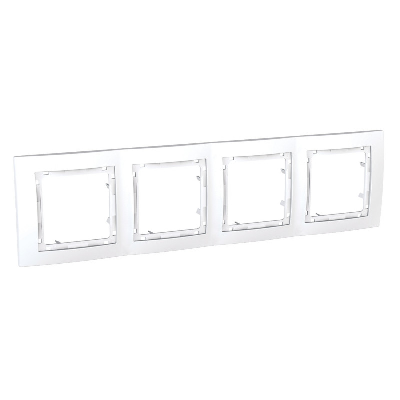 Рамка 4-постовая Schneider Electric Unica Colors пластик белый MGU4.008.18