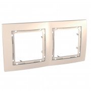 Рамка 2-постовая Schneider Electric Unica Colors слоновая кость MGU4.004.25