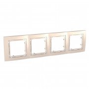 Рамка 4-постова Schneider Electric Unica Colors пластик слонова кістка MGU4.008.25
