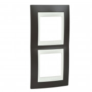 Рамка 2-постовая Schneider Electric Unica Plus вертикальная какао/слоновая кость MGU6.004V.571