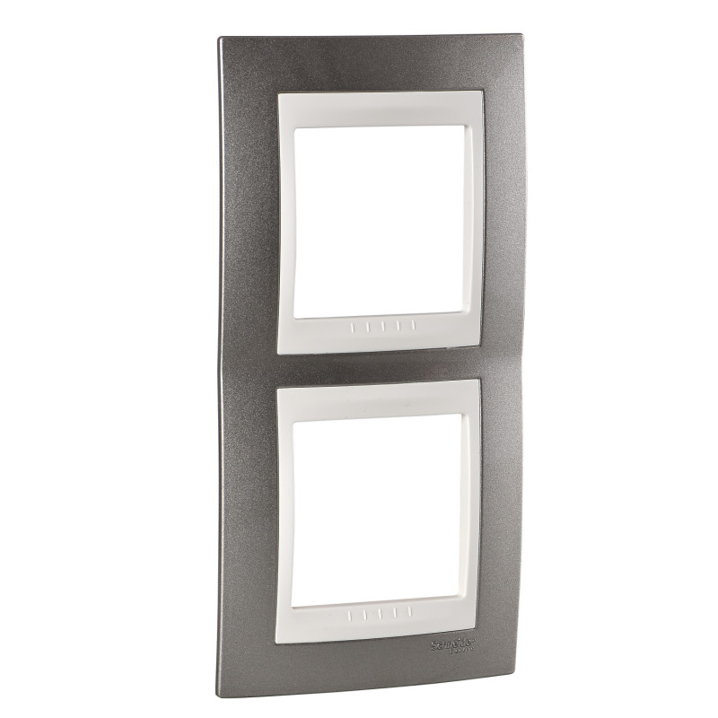 Рамка 2-постовая Schneider Electric Unica Plus вертикальная шампань/слоновая кость MGU6.004V.524