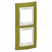 Рамка 2-постова Schneider Electric Unica Plus вертикальна фісташкова/слонова кістка MGU6.004V.566