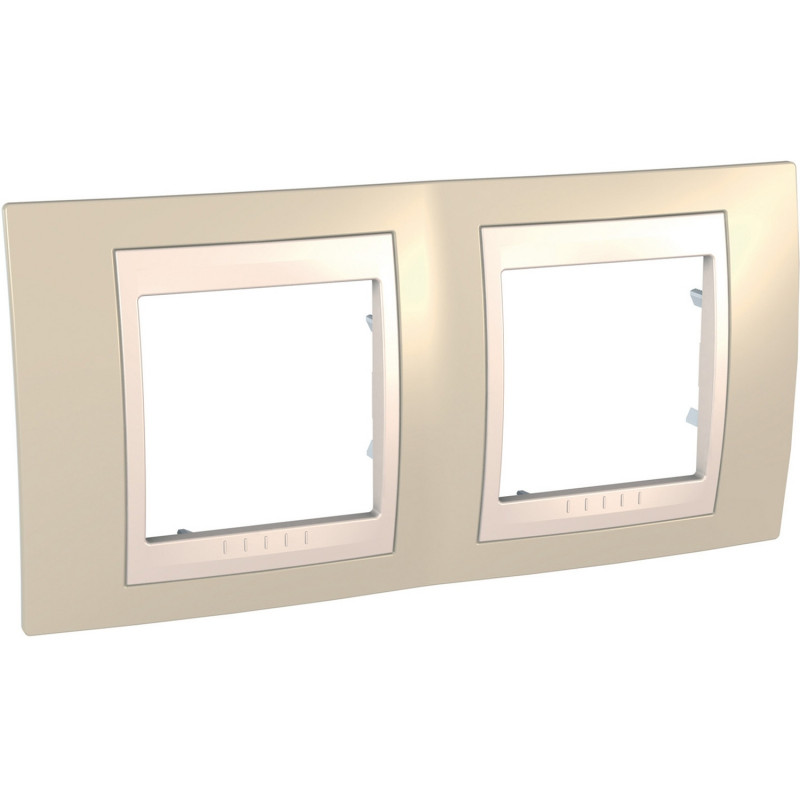 Рамка 2-постовая Schneider Electric Unica Plus песочный/слоновая кость MGU6.004.567
