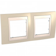 Рамка 2-постовая Schneider Electric Unica Plus песочный/слоновая кость MGU6.004.567