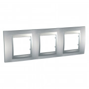 Рамка 3-постовая Schneider Electric Unica Top алюминий MGU6.006.30