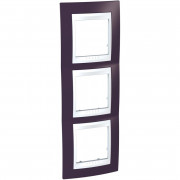 Рамка 3-постова Schneider Electric Unica Plus вертикальна гранат/білий MGU6.006V.872