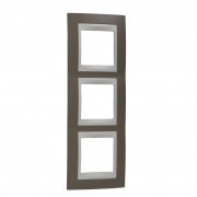 Рамка 3-постовая Schneider Electric Unica Plus вертикальная коричневый/слоновая кость MGU6.006V.574