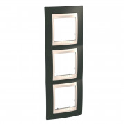 Рамка 3-постова Schneider Electric Unica Plus вертикальна какао/слонова кістка MGU6.006V.571