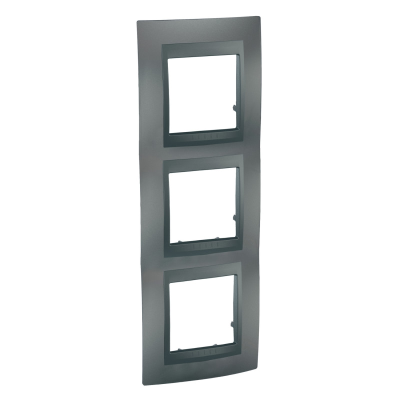 Рамка 3-постовая Schneider Electric Unica Top вертикальная графит MGU6.006V.12