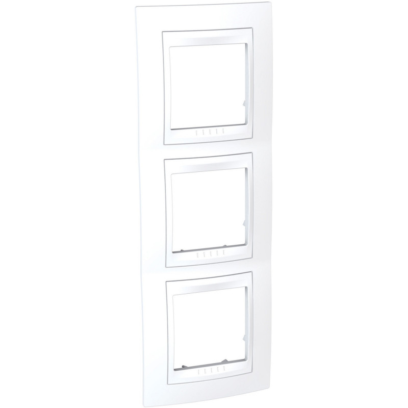 Рамка 3-постовая Schneider Electric Unica Plus вертикальная белый MGU6.006V.18