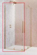 Душевая дверь с пристенком (левая часть кабины) Radaway Furo Gold KDD 100х200 см раздвижная золото/прозрачное стекло 10105100-09-01L