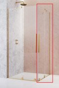 Душевая дверь с пристенком (правая часть кабины) Radaway Furo Gold KDD 100х200 см раздвижная золото/прозрачное стекло 10105100-09-01R