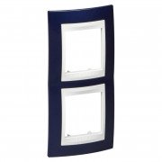 Рамка 2-постова Schneider Electric Unica Plus вертикальна індиго/білий MGU6.004V.842