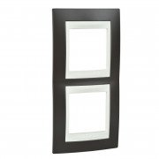 Рамка 2-постова Schneider Electric Unica Plus вертикальна какао/слонова кістка MGU6.004V.571